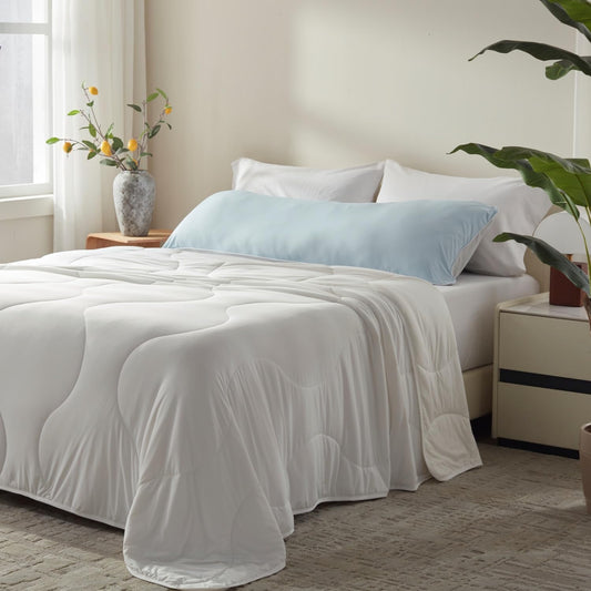 BedTreat Cooling Comforter Pure White, Lightweight Breathable Summer Bedding for Hot Sleepers & Night Sweats
