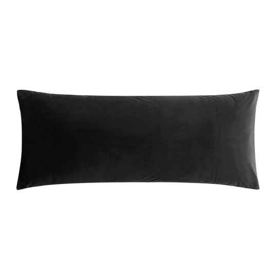 BedTreat Full Body Pillow Insert with Pillowcase for Adults,Long&Fluffy Pillow for Side Sleeper,Soft&Breathable (20X54,Black)