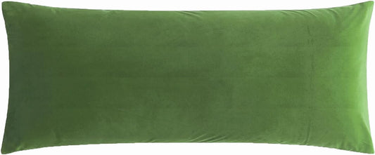 BedTreat Full Body Pillow Insert with Pillowcase for Adults,Long&Fluffy Pillow for Side Sleeper,Soft&Breathable (20X54,Green)
