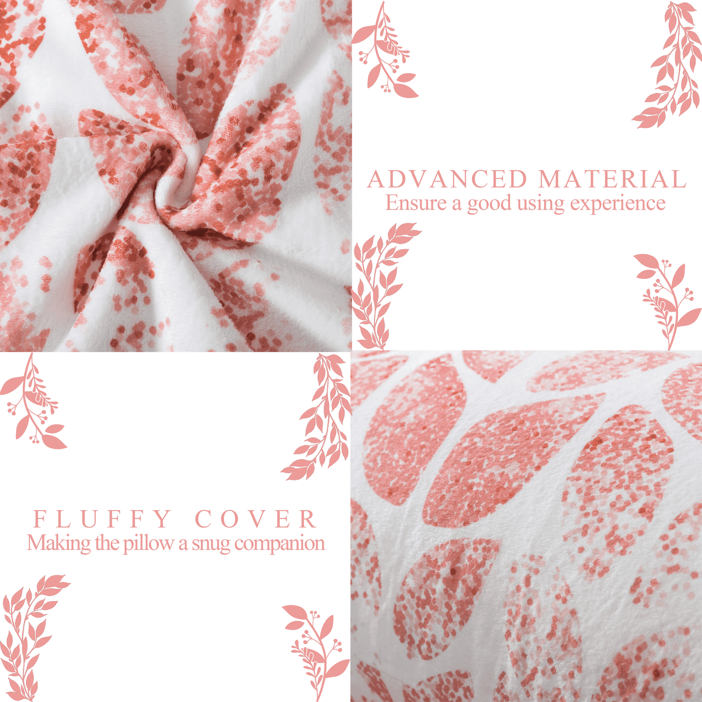 BedTreat Body Pillow with patterned pillowcase, Fluffy Body Pillow for Adults, Removable cover, Sangay , Red (20"x54")