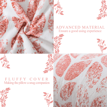 BedTreat Body Pillow with patterned pillowcase, Fluffy Body Pillow for Adults, Removable cover, Sangay , Red (20"x54")