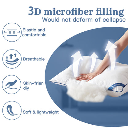 BedTreat Bed Pillows for Sleeping, Super Soft Down Alternative Pillows Standard Size Set of 2, Cooling Hotel Quality Pillows for Back, Stomach or Side Sleepers