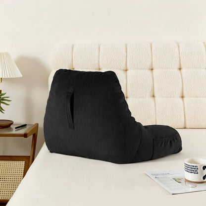 Bedtreat Backrest Reading Pillow, Back Support Pillow with Handrail, Detachable on Both Sides, Specially Designed for Reading and Relaxation（Amethyst)