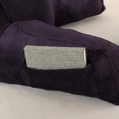 Bedtreat Backrest Reading Pillow, Back Support Pillow with Handrail, Detachable on Both Sides, Specially Designed for Reading and Relaxation（Underworld)