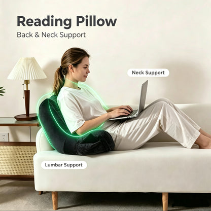Bedtreat Backrest Reading Pillow, Back Support Pillow with Handrail, Detachable on Both Sides, Specially Designed for Reading and Relaxation（Amethyst)