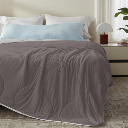 BedTreat Cooling Comforter Dark Gray/Light Gray Reversible, Lightweight Breathable Summer Bedding for Hot Sleepers & Night Sweats