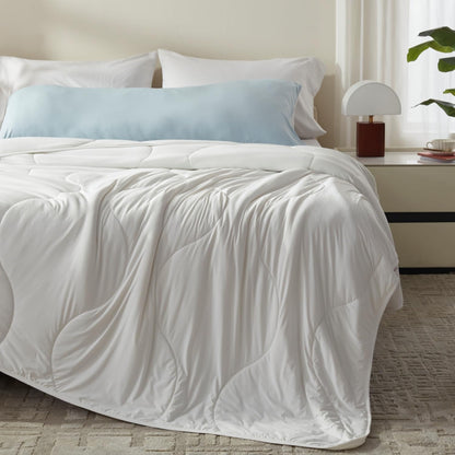 BedTreat Cooling Comforter Pure White, Lightweight Breathable Summer Bedding for Hot Sleepers & Night Sweats