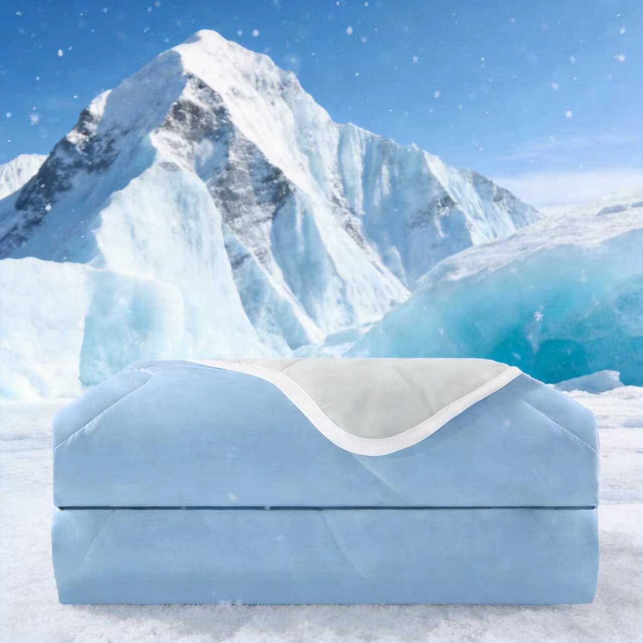 BedTreat Cooling Comforter Blue/Gray Reversible, Lightweight Breathable Summer Bedding for Hot Sleepers & Night Sweats
