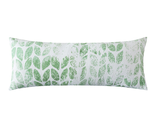 BedTreat Body Pillow with patterned pillowcase, Fluffy Body Pillow for Adults, Removable cover, Sangay , Green (20"x54")