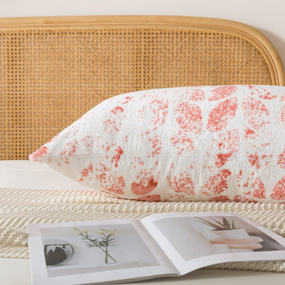 BedTreat Body Pillow with patterned pillowcase, Fluffy Body Pillow for Adults, Removable cover, Sangay , Red (20"x54")
