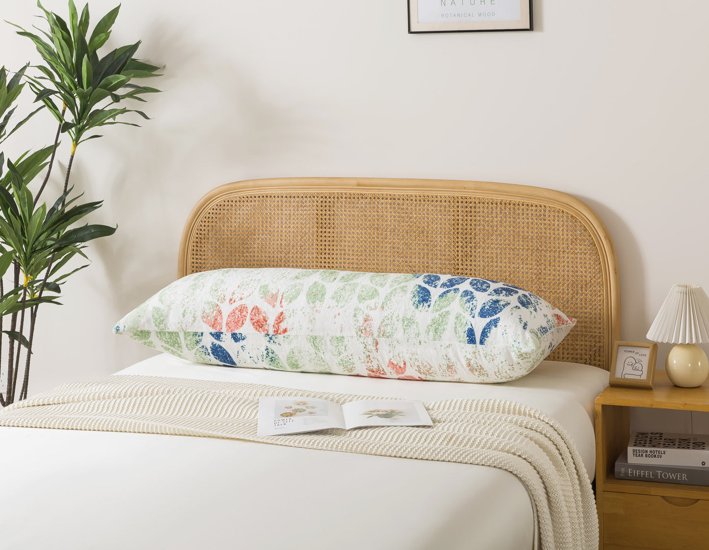 BedTreat Body Pillow with patterned pillowcase, Fluffy Body Pillow for Adults, Removable cover, Sangay , Multicolor (20"x54")