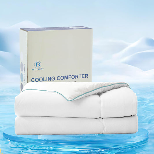 BedTreat Cooling Comforter Cool Comforters for Hot Sleepers Cooling Blanket Breathable Comforter Summer Bedding White
